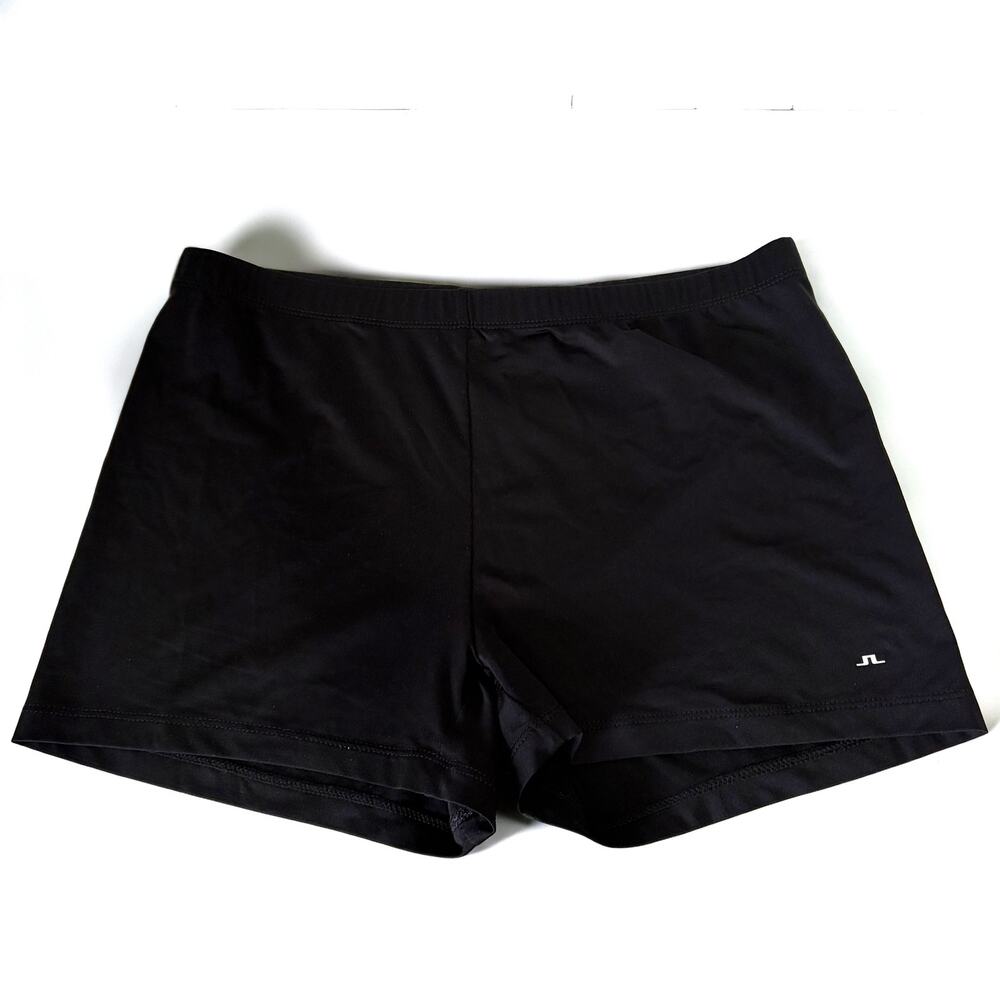 J.Lindeberg Black Performance Biker Shorts Womens Size L Athletic Golf Stretch